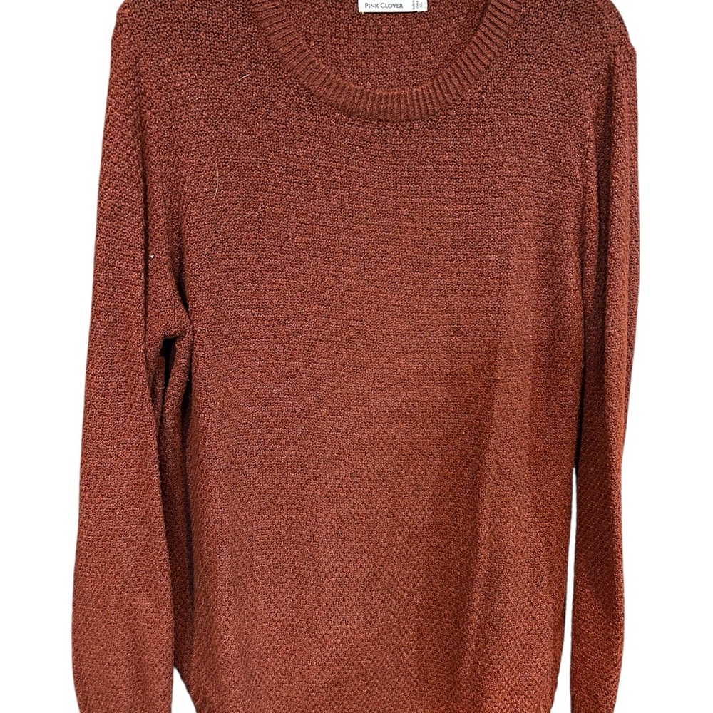 Pink Clover Women's Warm Rust Crew Neck Sweater